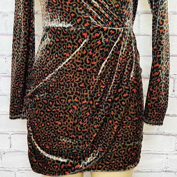 BLACK HALO Briar Leopard Velvet Mini Dress - Picture 2 of 8